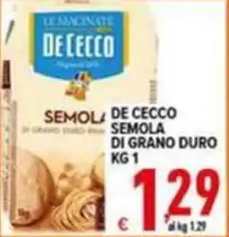 Iper Triscount Semola di grano duro De Cecco offerta
