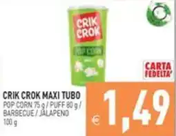 Pim Supermercati Crik Crok maxi tubo popcorn offerta