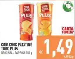 Pim Supermercati Crik Crok patatine tubo plus offerta