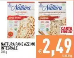 Pim Supermercati Nattura pane azzimo integrale offerta