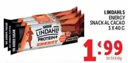 Deco Market Lindahls energy snack al cacao offerta