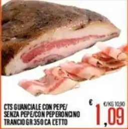 Supermercati EffePiù Cts guanciale con pepe/ senza pepe/con peperoncino offerta