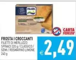 Pim Supermercati Frosta i croccanti filetti di merluzzo offerta
