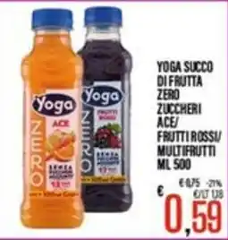 Supermercati EffePiù Yoga succo di frutta zero zuccheri ace/ frutti rossi/ multifrutti offerta