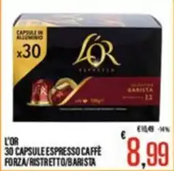 Supermercati EffePiù L'Or capsule espresso caffè forza/ristretto/barista offerta