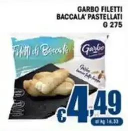 Sacoph Garbo filetti di baccalà offerta