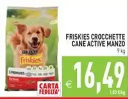 Pim Supermercati Friskies crocchette cane active manzo offerta