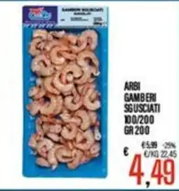 Supermercati EffePiù Arbi gamberi sgusciati offerta