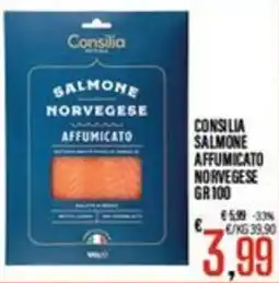 Supermercati EffePiù Consilia Salmone Norvegese Affumicato offerta