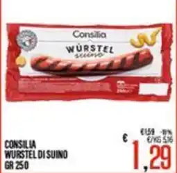 Supermercati EffePiù Consilia Würstel di suino offerta