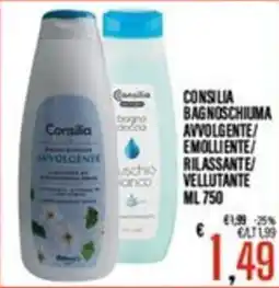 Supermercati EffePiù Consilia Bagnoschiuma Avvolgente offerta