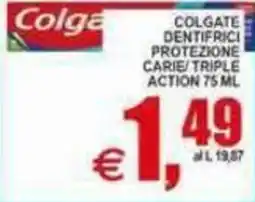 Pewex Colgate dentifrici protezione carie/triple action offerta