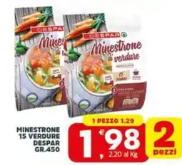 Despar Sicilia Minestrone di verdure Despar offerta