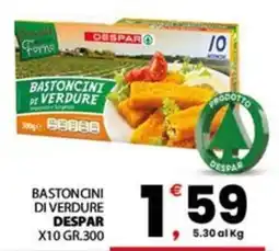 Despar Sicilia Bastoncini di verdure Despar offerta