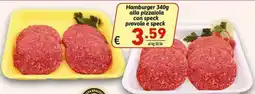 Ipercarni Hamburger alla pizzaiola con speck provola e speck offerta