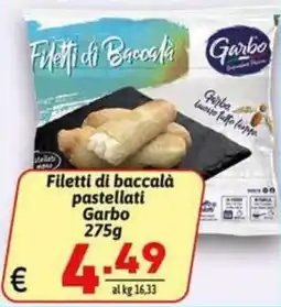 Ipercarni Filetti di baccalà pastellati Garbo offerta