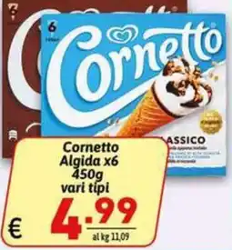 Ipercarni Cornetto Algida offerta