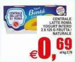Pewex Centrale del latte di Roma yogurt intero offerta