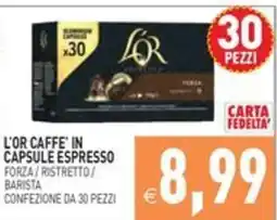 Pim Supermercati L'Or Caffè in capsule espresso offerta