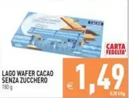 Pim Supermercati Lago wafer cacao senza zucchero offerta