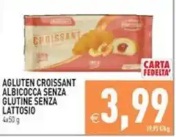 Pim Supermercati Agluten croissant albicocca senza glutine senza lattosio offerta