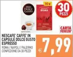Pim Supermercati Nescafe Caffè in capsule Dolce Gusto Espresso offerta