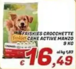 Idromarket Friskies Crocchette Cane Active Manzo offerta