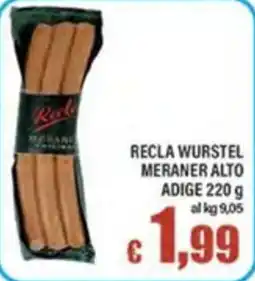 Top Supermercati Recla wurstel meraner alto offerta