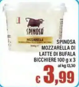 Top Supermercati Spinosa Mozzarella di latte di bufala offerta