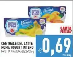 Pim Supermercati Centrale del latte Roma yogurt intero offerta
