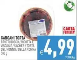 Pim Supermercati Gargani torta offerta