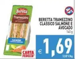 Pim Supermercati Beretta Tramezzino Classico Salmone e Avocado offerta