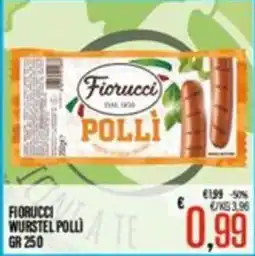 Supermercati EffePiù Fiorucci wurstel polli offerta