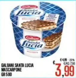 Supermercati EffePiù Galbani Santa Lucia Mascarpone offerta