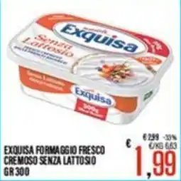 Supermercati EffePiù Exquisa formaggio fresco cremoso senza lattosio offerta
