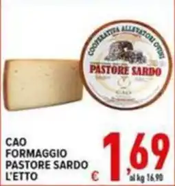 Iper Triscount Cao formaggio pastore sardo offerta