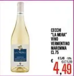 Supermercati EffePiù Cecchi La Mora Vino Vermentino Maremma offerta