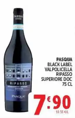 Deco Market Pasqua Black Label Valpolicella Ripasso Superiore DOC offerta