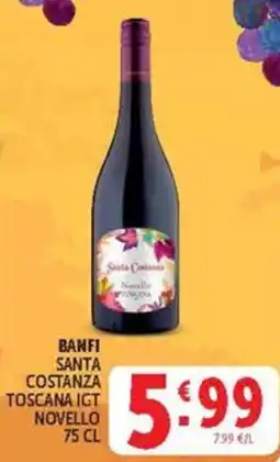 Deco Market Banfi Santa Costanza Toscana IGT Novello offerta