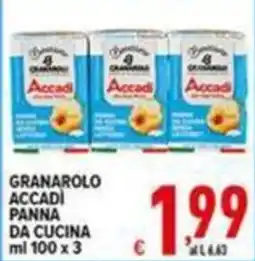 Iper Triscount Granarolo Accadi Panna da cucina offerta