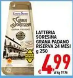 Iper Triscount Latteria Sorexina Grana Padano Riserva offerta