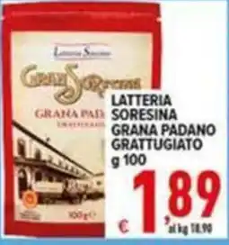 Iper Triscount Latteria Soresina Grana Padano Grattugiato offerta