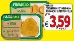 Iper Triscount Fileni BIO Cotoletta di petto di pollo offerta