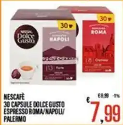 Supermercati EffePiù Nescafé Dolce Gusto Espresso Roma/Napoli/Palermo offerta