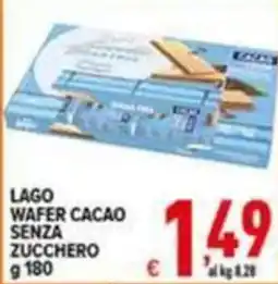 Iper Triscount Lago wafer cacao senza zucchero offerta