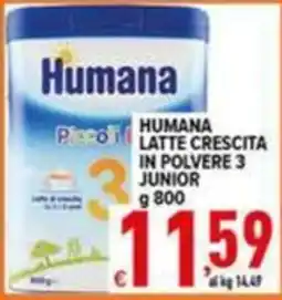 Iper Triscount Humana Latte Crescita in Polvere 3 Junior offerta