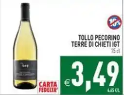 Pim Supermercati Tollo Pecorino Terre di Chieti IGT offerta