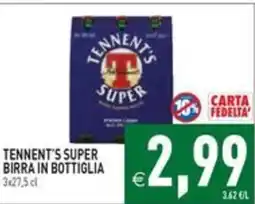 Pim Supermercati Tennent's Super birra in bottiglia offerta