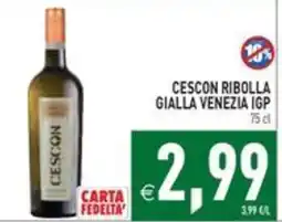 Pim Supermercati Cescon ribolla gialla venezia igp offerta