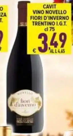Iper Triscount Cavit Vino Novello Fiori d'Inverno offerta